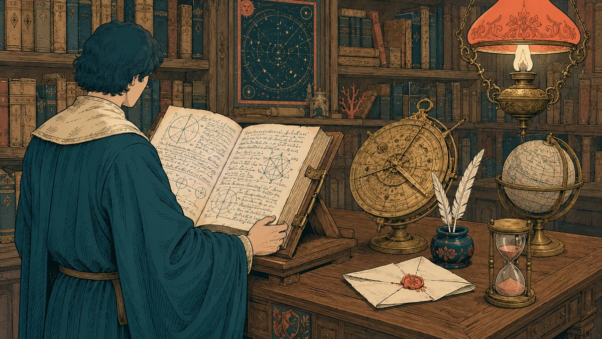 Mappemonde d'érudit Renaissance avec fiches et épingles